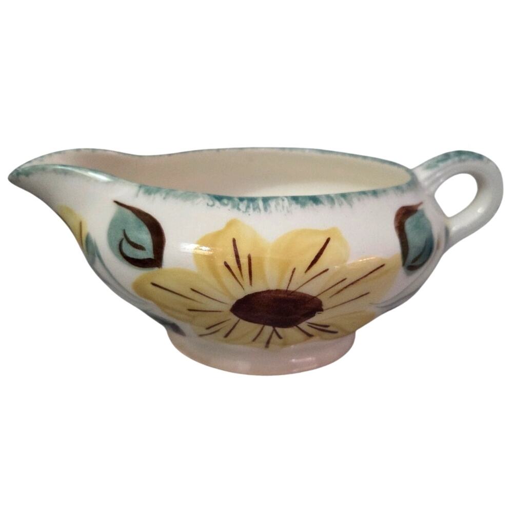 Blue Ridge Southern Pottery Yellow Flower CREAMER Hand Painted